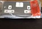 Twin switched MK sockets for sale