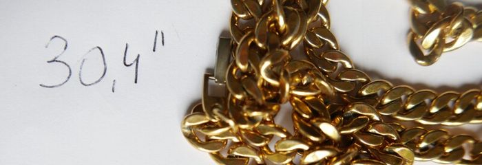 Vintage heavy Napier Gold-Plated Curb Chain Necklace length 30,4"