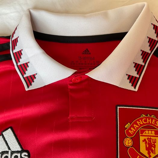 2022 2023 Manchester United Man Utd Red genuine Long Sleeve Home Shirt CASEMIRO 18 Junior