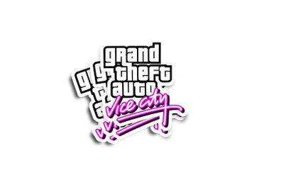 Grand Theft Auto Vice City Glossy Stickers 2-Pack