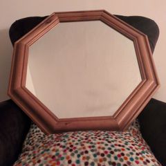 Mirror - Hexagonal wooden frame