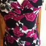 Phase Eight Ladies Black and Cerise Pink Floral Ocassion Dress Size 12 including postage Image 7