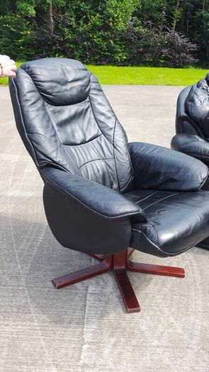 Leather couch and 2 chairs