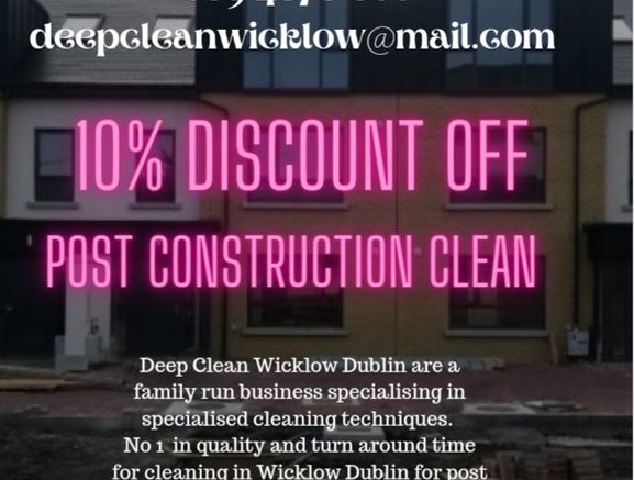 20% Discount Post Construction Commercial Cleaning
