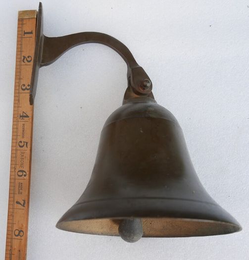 Vintage brass wall-mounted bell