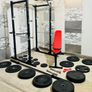 130 Kg Olympic Barbell Set Power Rack With Dip Attachments Bench Dumbbells Image 3