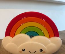 stacking balancing rainbow toy