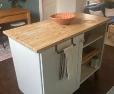 Rustic Pine Kitchen Island