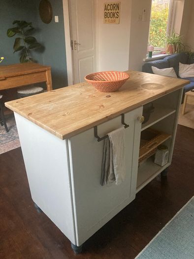 Rustic Pine Kitchen Island