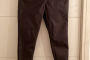 Brown faux leather pants