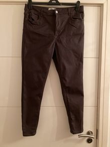 Brown faux leather pants