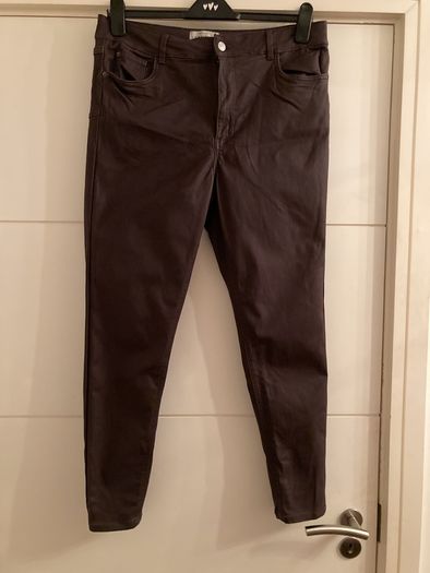 Brown faux leather pants