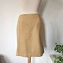 Vintage Jigsaw camel wool mini skirt brass zip Made in Italy UK size 12-14 Image 3