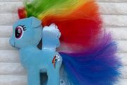My Little Pony Rainbow Dash Small Plush Hasbro E0432/E0032 approx. 17 cm. Used Please see pictures