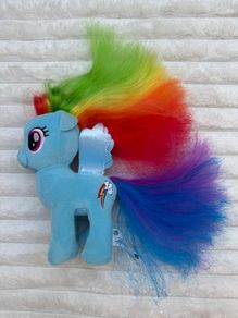 My Little Pony Rainbow Dash Small Plush Hasbro E0432/E0032 approx. 17 cm. Used Please see pictures
