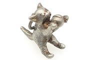 Vintage Cat Silver Charm