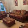 3-Piece Suite, Footstool & Solid Wood Furniture Image 2