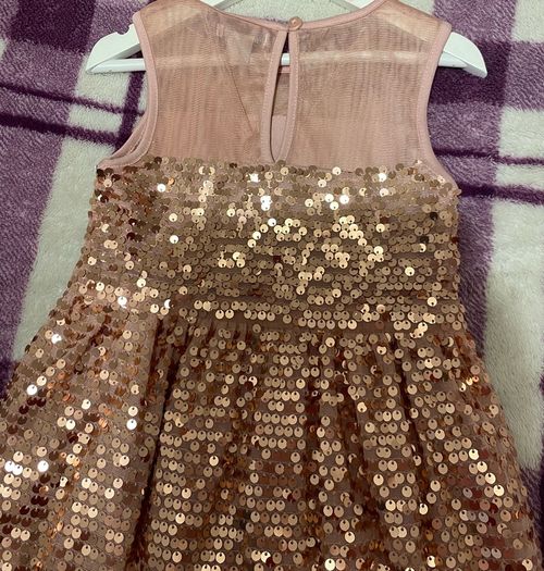 Sequins dress rose gold age 3-4