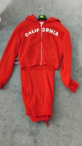 Bershka red Tracksuit top large, bottoms size large