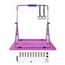 Gymnastic Bars for Kids, 63.5 kg Capacity Folding Training Kip Bar with Mat, Adjustable Height Gymnastic Horizontal Bar for Home, Training Equipment for Indoor Outdoor, Easy to Assemble, Purple Image 9