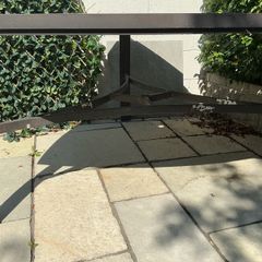 Black top Aluminium Frame Garden Table.