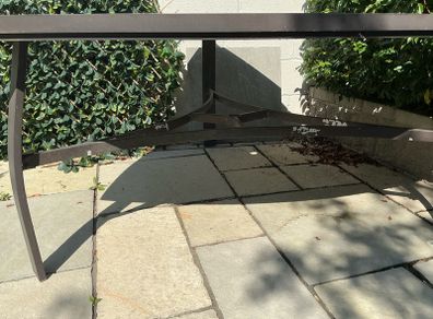 Black top Aluminium Frame Garden Table.