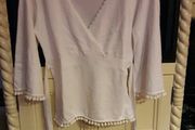 Cream Principles v neck top Size 12