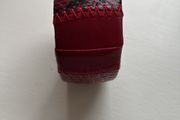 Red leather bangle