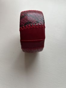 Red leather bangle