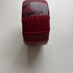 Red leather bangle