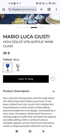 Mario Luca Giusti wine glasses