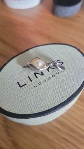 Genuine Links of London Sterling Silver Pearl Seashell Charm