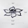 Modern LED Ceiling Fan Light with Remote 86cm Image 2