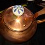 Copper Kettle features a white Porcelain Handle and matching lid knob, Postage Available or Collection Image 4