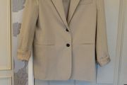 jacket mango beige size m pit to pit 20in   51 cm