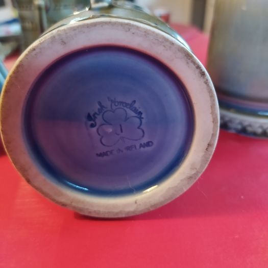 2 Irish Wade cups/ 3 inches high,one smaller diameter