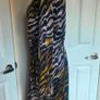 Elli White Zebra Print Midi Dress with Diamante Buckle  Size L UK14 Image 6