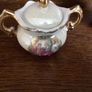 Vintage Minature Creamer & Sugar bowl set on tray Image 6