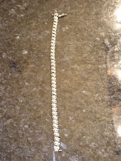 10k gold diamond tennis bracelet