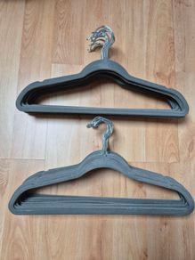30 grey non slip velvet hangers