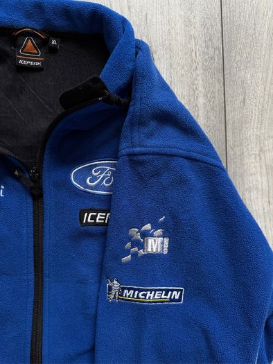 Vintage Ford WRC Rally Fleece Jacket XL Icepeak Abu Dhabi Teamwear Racing