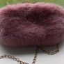 Faux fur pink shoulder clutch bag BNWT Image 4