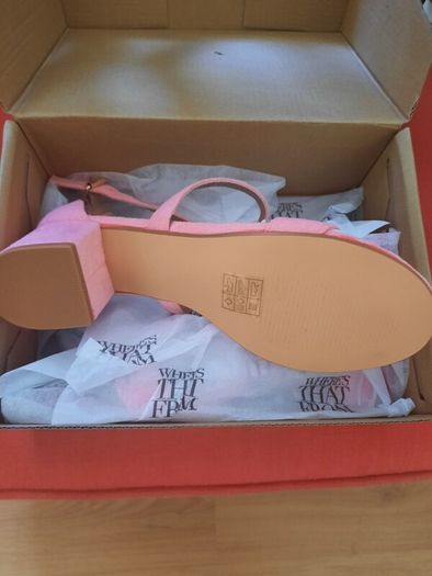 Pink Blush Suede Effect Sandals