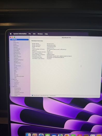 MacBook Pro 16 M1 Pro 2022 32gb/1tbssd/345c