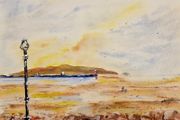 sandymount beach watercolour