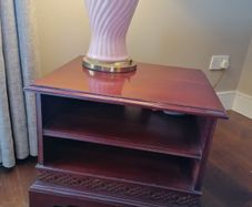 Elegant carved wooden TV stand / side table