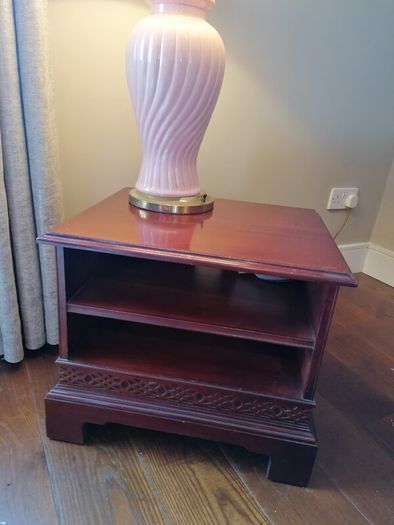Elegant carved wooden TV stand / side table