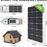 100W 12 Volt Solar Panel Monocrystalline 100 Watt Solar Module For Battery Charging Blue (FREE POSTAGE) Image 2