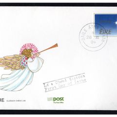 1984 Ireland Christmas 17p Christmas Star Commemorative Stamp Dublin Cancel First Day Cover (FDC)