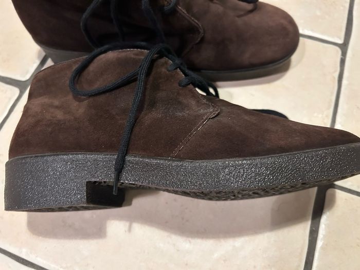 Morelands Sheepskin Lined Suede Shoes